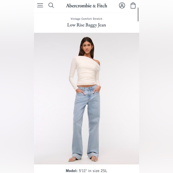 Abercrombie & Fitch Denim - Abercrombie & Fitch Low Rise Baggy Jean